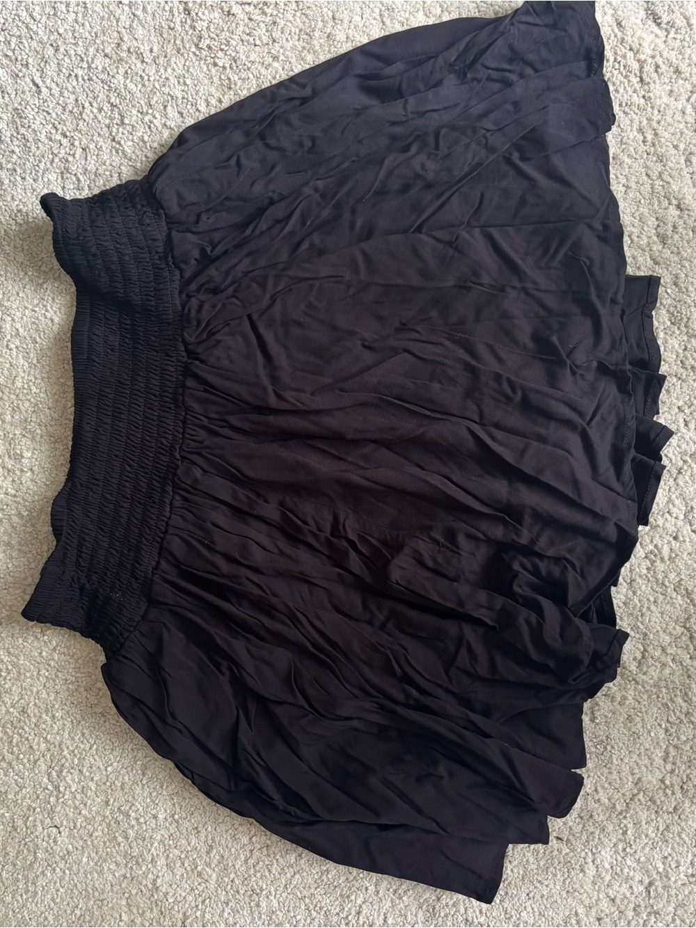 torrid Black Smocked Waist Mini Skirt